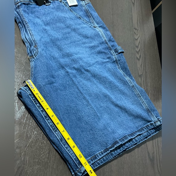 New- Lee Big&Tall 46 Jean Carpenter Shorts Original Stone Wash, Stretch - Picture 6 of 13